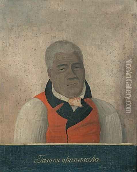 Kamehameha the Great King of the Sandwich Islands Oil Painting - Ludwig (Louis) Choris