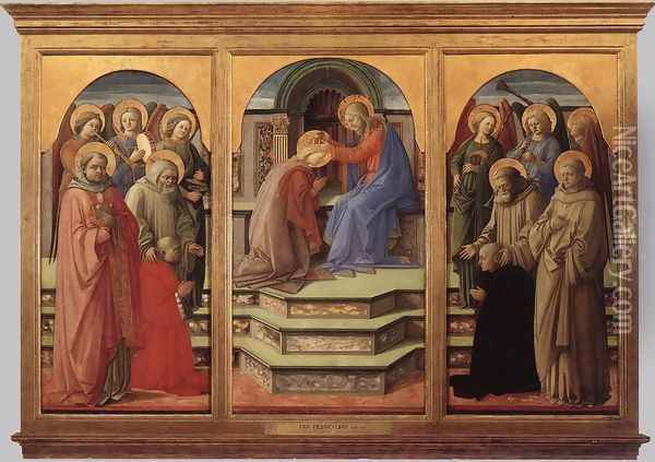Coronation of the Virgin 1441-45 Oil Painting - Fra Filippo Lippi