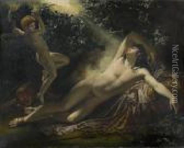 Le Sommeil D'endymion Oil Painting - Anne-Louis Girodet de Roucy-Triosson