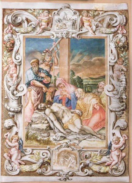 The Lamentation Oil Painting - Francesco Grigiotti