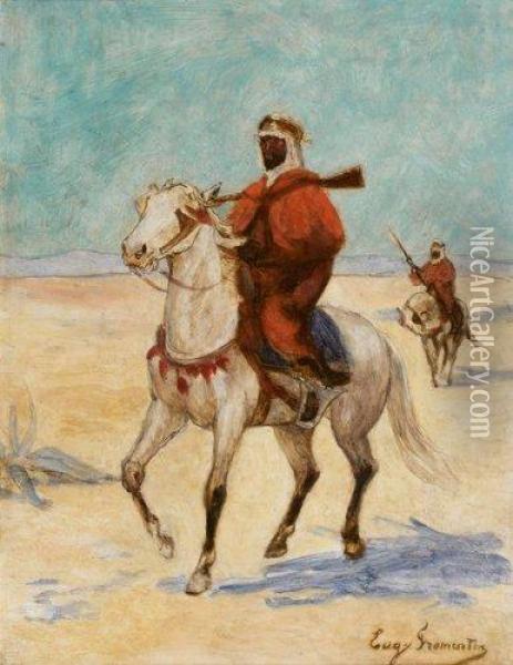 Etude De Spahis Arabe Oil Painting - Eugene Fromentin