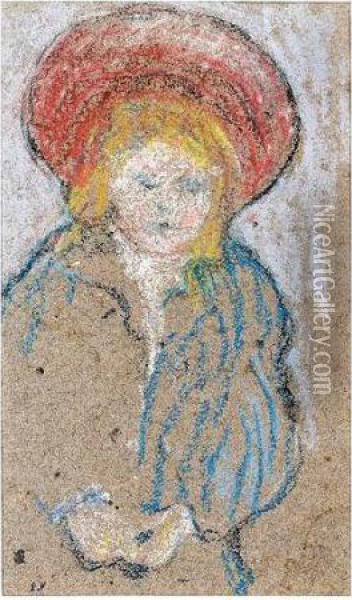 Le Bonnet Rouge Oil Painting - Jean-Edouard Vuillard