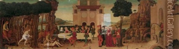 The Story Of Nastagio Degli Onesti Oil Painting - Ercole de' Roberti