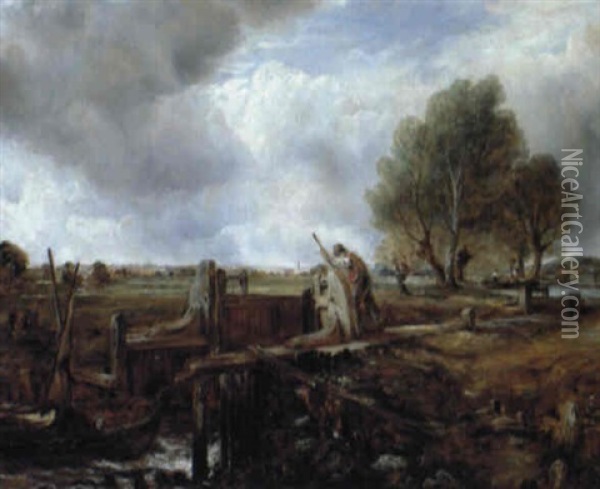 Sommerliche Landschaft Oil Painting - John Constable