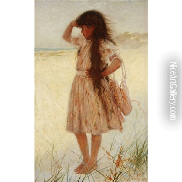A Look Out To Sea Oil Painting - Harry Herman Roseland