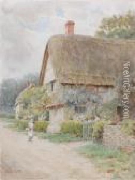 Little Comberton, Worcester Oil Painting - Thomas Nicholson Tyndale