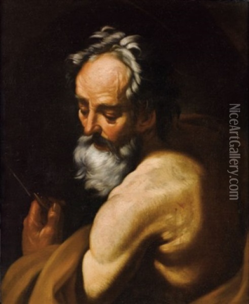 Saint Barthelemy Oil Painting - Giovanni Battista Benaschi
