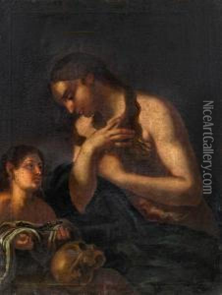 Maria Magdalena Oil Painting - Friedrich Stilpp