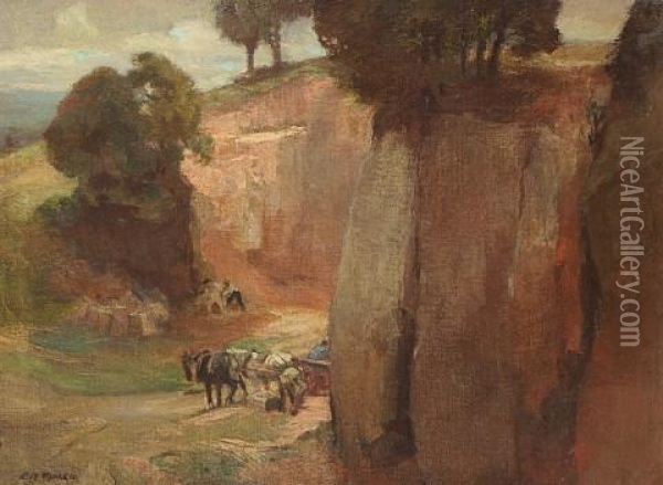 The Sandstone Quarry Oil Painting - Charles Hodge Mackie