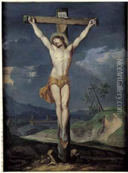 La Crucifixion Oil Painting - Rene Antoine Houasse