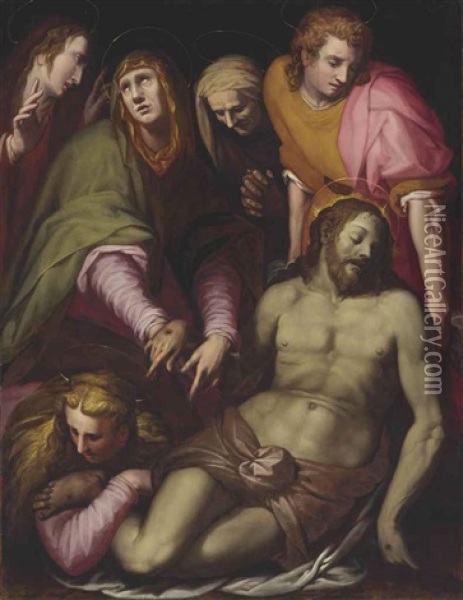 The Lamentation Oil Painting - Francesco (Il Poppi) Morandini