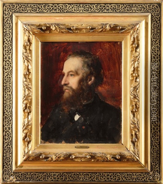 Portrait De Charles Gavard (1881) Oil Painting - Jean Jacques Henner