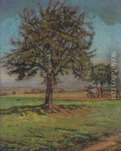 Sommerliche Feldlandschaft Oil Painting - Karl Reber