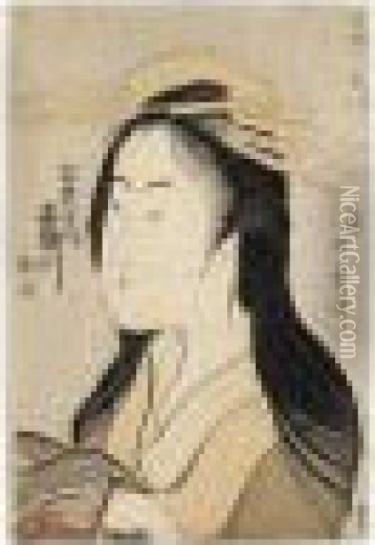 Matsubaya Uchi Kisegawa, Sasano, Takeno Oil Painting - Kitagawa Utamaro