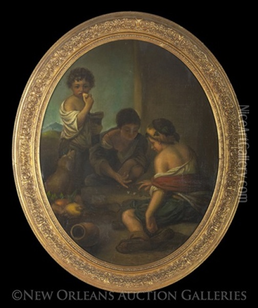 The Game Players Oil Painting - Bartolome Esteban Murillo