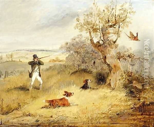 Pheasant Shooting Oil Painting - Henry Thomas Alken