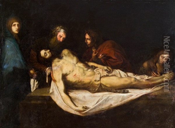 Beweinung Christi (compianto Su Cristo Desposto) (collab. W/workshop) Oil Painting - Jusepe de Ribera