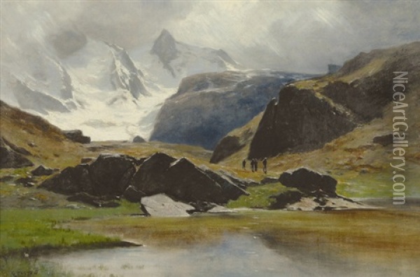 Engstligenalp Oil Painting - Gustave Eugene Castan
