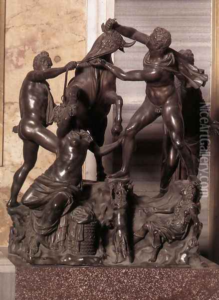 Farnese Bull Oil Painting - Antonio Susini