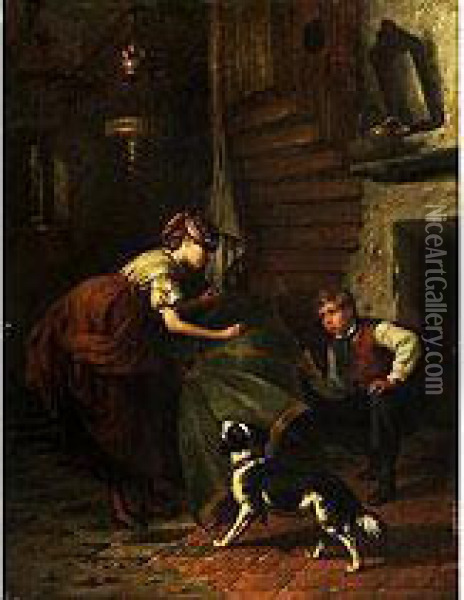 Das Blinde-kuh-spiel Oil Painting - Joseph Gyselinckx