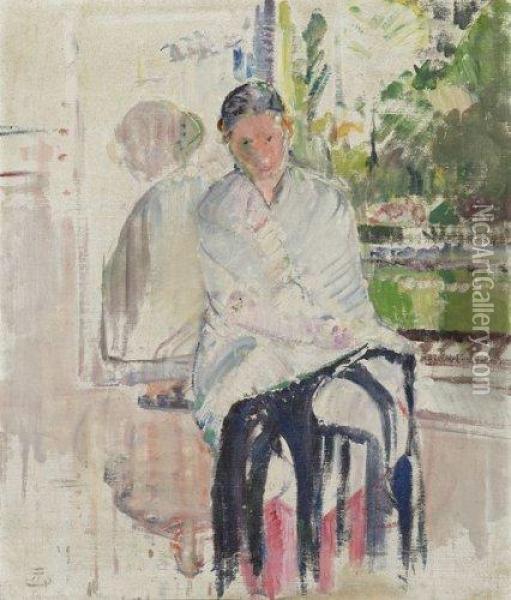 Femme A La Fenetre Oil Painting - Marcel Jefferys