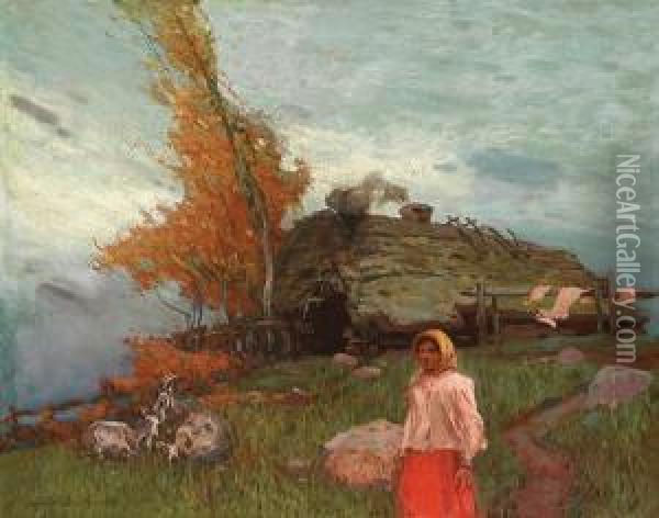 W Gorach, Ok. 1908 R. Oil Painting - Wladyslaw Wanke Wankie
