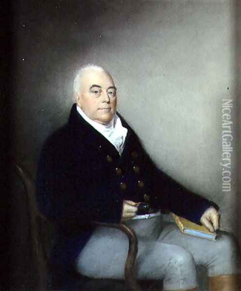 Portrait of an Elderly Seated Gentleman, c.1795 Oil Painting - James Sharples