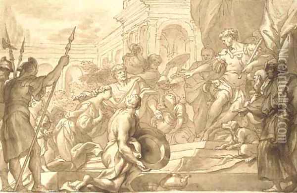 The Continence of Scipio Oil Painting - Domenico Piola