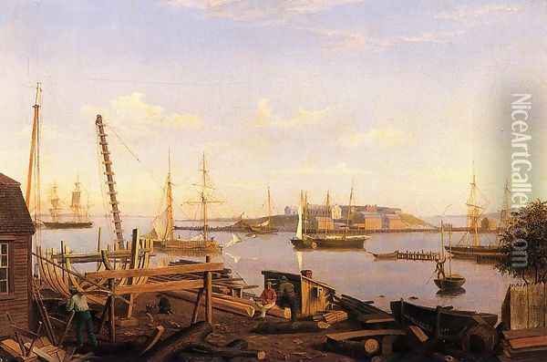 The Fort and Ten Pound Island, Gloucester Oil Painting - Fitz Hugh Lane