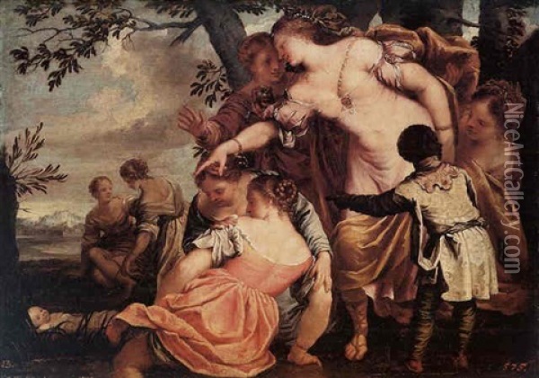 The Finding Of Moses Oil Painting - Pietro (Libertino) Liberi