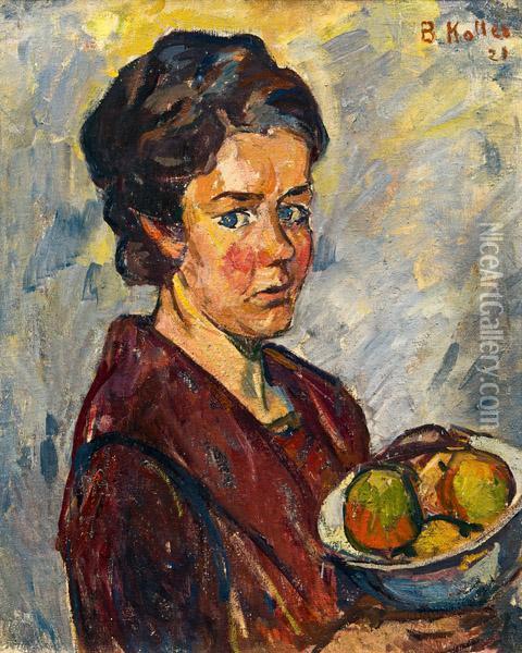 Frau Mit Obstschale Oil Painting - Broncia Koller-Pinell