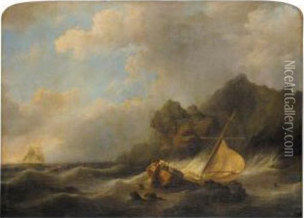 The Rescue Oil Painting - Johannes Hermanus Koekkoek