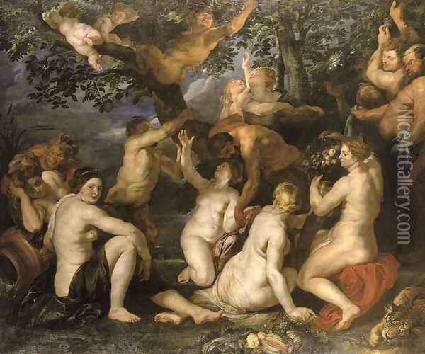 Allegory of Fruitfulness Oil Painting - (follower of) Rubens, Peter Paul