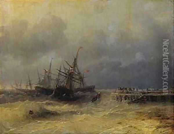 The Rescue 3 Oil Painting - Ivan Konstantinovich Aivazovsky