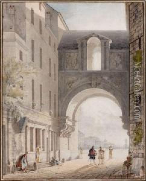 L'arche De Nazareth, Paris Oil Painting - Jean-Baptiste Marechal