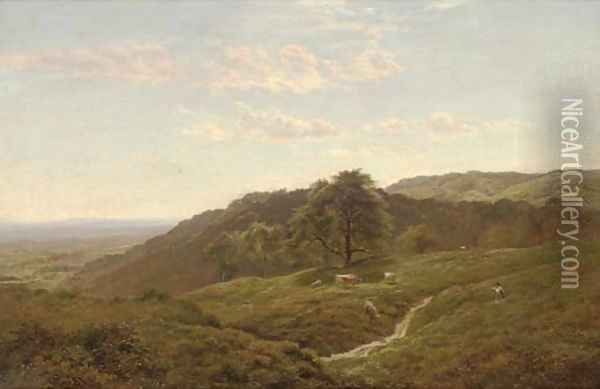 Coldharbour near Limpsfield, Surrey Oil Painting - Arthur Gilbert