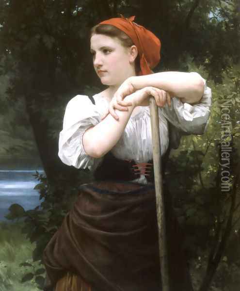 Faneuse [The Haymaker] Oil Painting - William-Adolphe Bouguereau