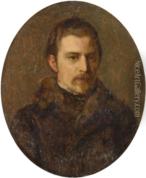 Portrait Des Deutschen Violinisten Otto Von Konigslow Oil Painting - Barthelemy Menn