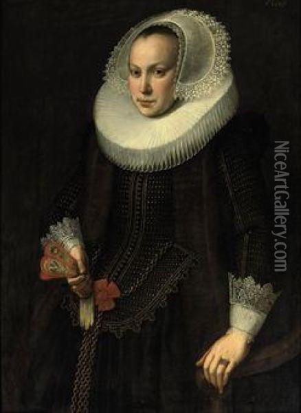 Portrait Of A Young Lady Oil Painting - Nicolaes (Pickenoy) Eliasz