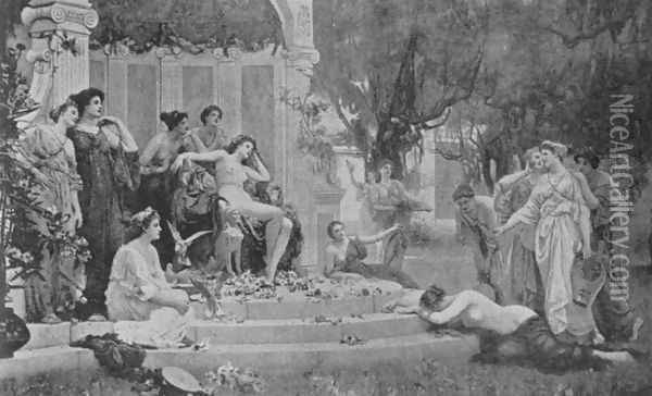 Psyche Before the Throne of Venus Oil Painting - Henrietta Rae