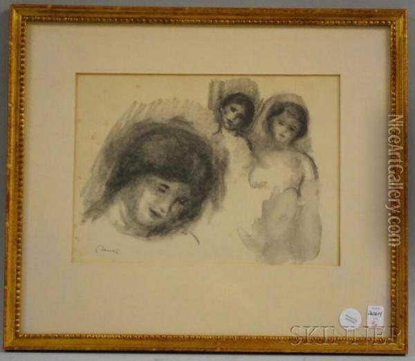 La Pierre Au Trois Croquis Oil Painting - Pierre Auguste Renoir