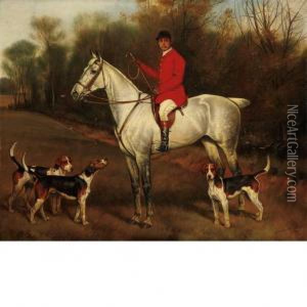 Huntsman With Foxhounds Oil Painting - John Arnold Wheeler
