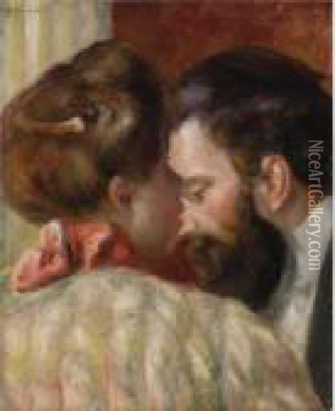 Confidence Oil Painting - Pierre Auguste Renoir
