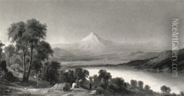 View Of Mt. Hood Oil Painting - Ransom Gillet Holdredge