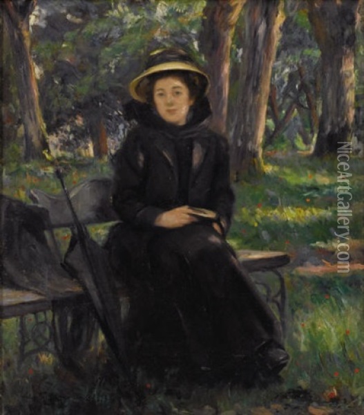 Le Grand Repose (dominical), Mrs. Victor Gilbert Oil Painting - Victor Gabriel Gilbert