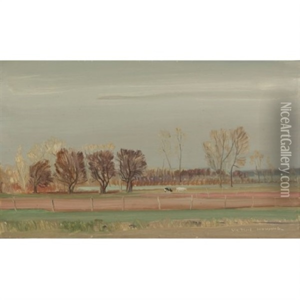 Pastoral Landscape Oil Painting - Victor William Higgins