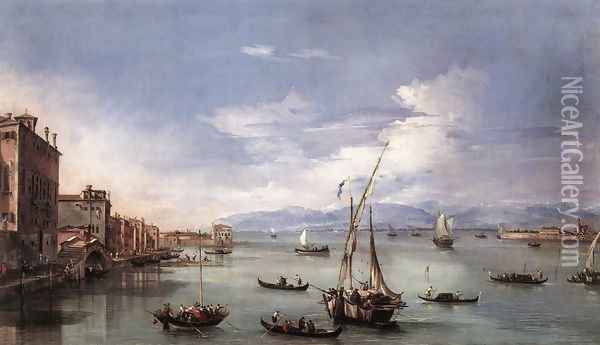 The Lagoon from the Fondamenta Nuove c. 1759 Oil Painting - Francesco Guardi