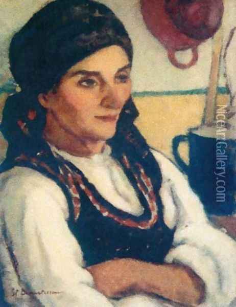 The cook (1926) Oil Painting - Stefan Dimitrescu