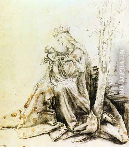 Virgin and Child 1514-19 Oil Painting - Matthias Grunewald (Mathis Gothardt)