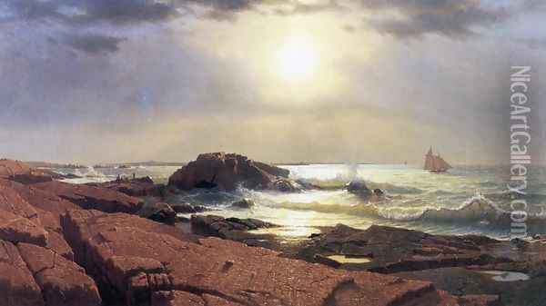 Indian Rock, Narragansett Oil Painting - William Stanley Haseltine